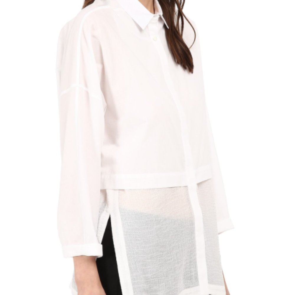 Helmut Lang Cotton Layered Button-Down